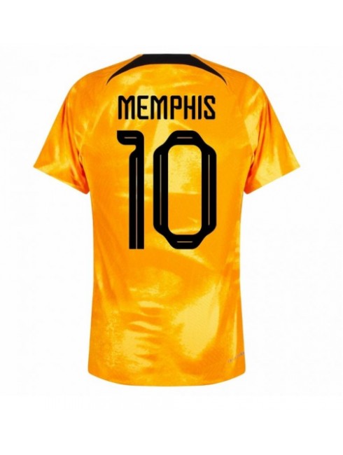 Billige Nederland Memphis Depay #10 Hjemmedrakt VM 2022 Kortermet